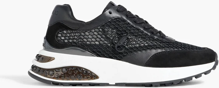 Memphis mesh, leather and suede sneakers