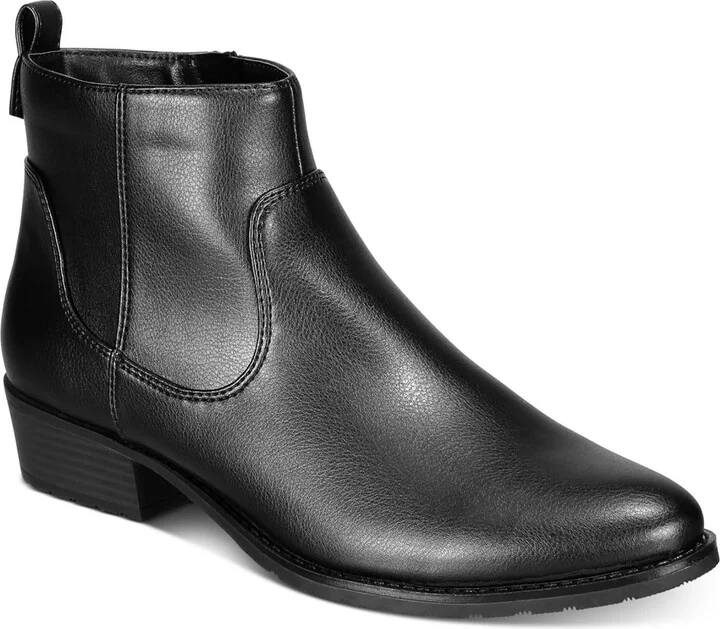 Memphyss Womens Faux leather Side Zip Ankle Boots