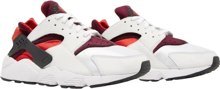 Men Air Huarache Sneakers In White/red Oxide