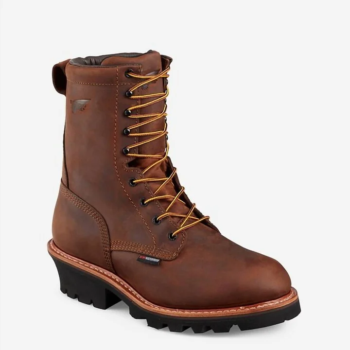 Men Logger Safety Toe Boot In Steel Toe Brown