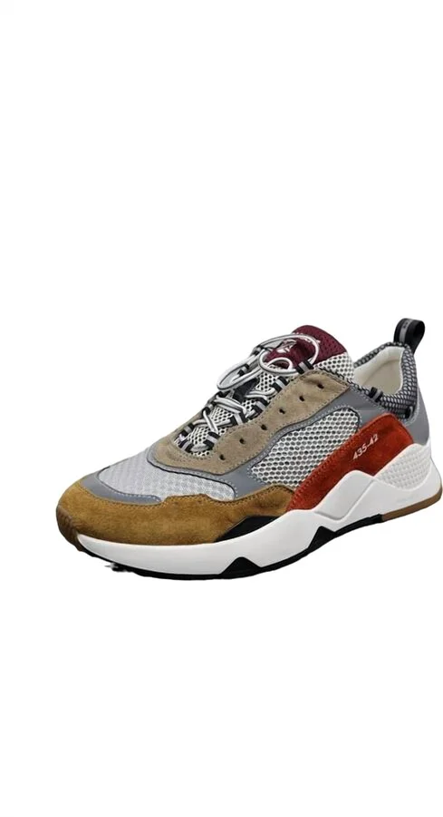 Men Runner Shoes In Camel/rust
