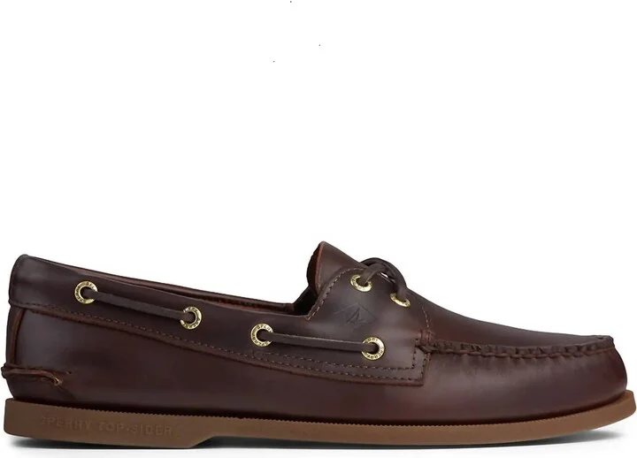 Men's 2-Eye Boat Shoe - Medium In Amaretto