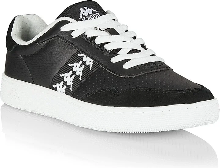 Men's 222 Banda Barnel Leather Sneakers - Black White - Size 6 - Image 2
