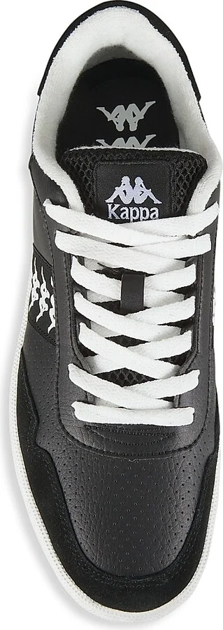 Men's 222 Banda Barnel Leather Sneakers - Black White - Size 6 - Image 5