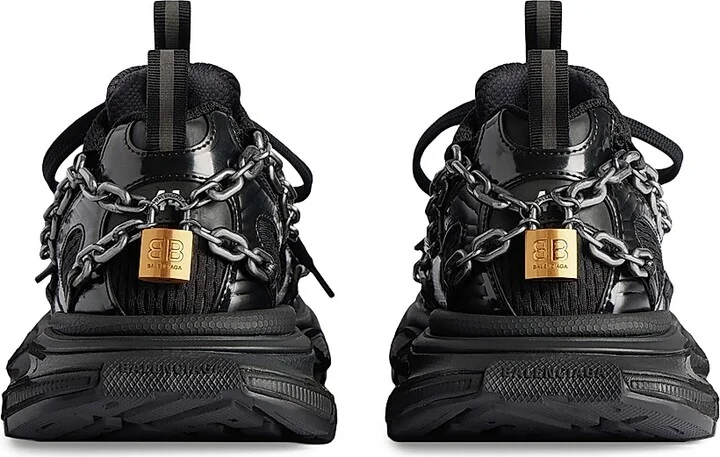 Men's 3XL Chain Sneakers - Black - Size 8 - Image 3