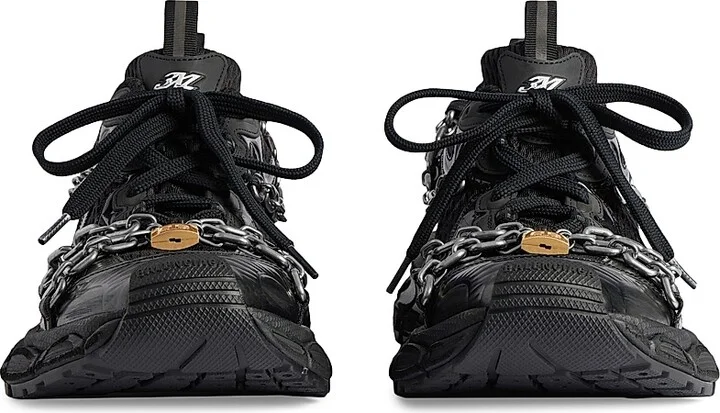 Men's 3XL Chain Sneakers - Black - Size 8 - Image 4