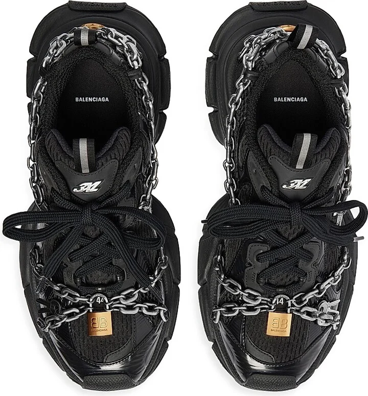 Men's 3XL Chain Sneakers - Black - Size 8 - Image 5