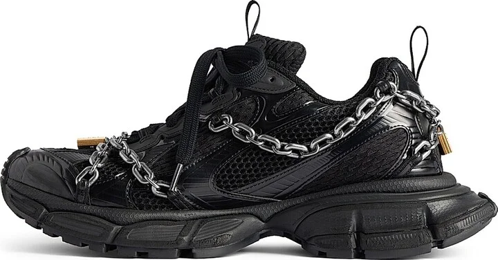Men's 3XL Chain Sneakers - Black - Size 8 - Image 7