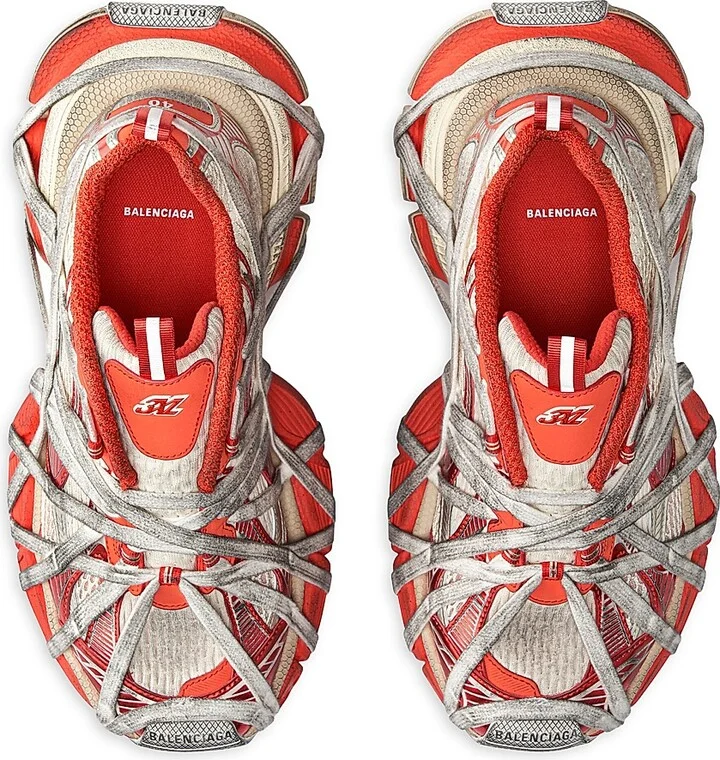 Men's 3XL Extreme Lace Sneakers - Orange Beige - Size 6 - Image 5
