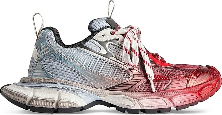 Men's 3XL Toe Spray Sneakers - White Multicolor - Size 6