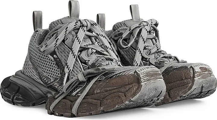 Men's 3XL Worn-Out Sneakers - Grey - Size 11 - Image 2