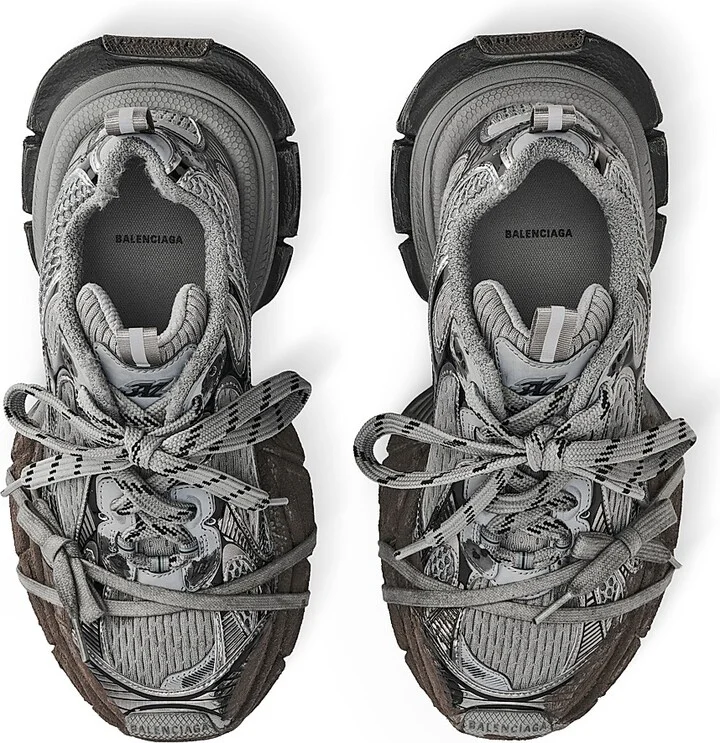 Men's 3XL Worn-Out Sneakers - Grey - Size 11 - Image 5