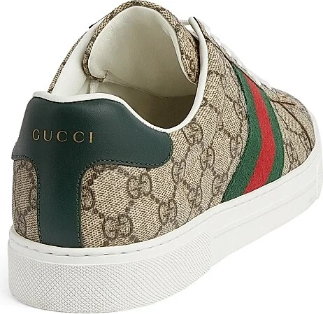 Men's Ace GG Canvas Low-Top Sneakers - Beige - Size 7 - Image 3
