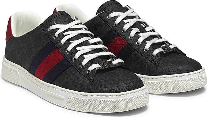 Men's Ace GG Canvas Low-Top Sneakers - Beige - Size 7 - Image 6