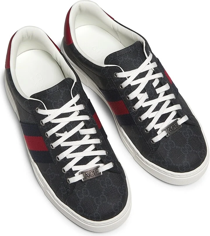 Men's Ace GG Canvas Low-Top Sneakers - Beige - Size 7 - Image 8