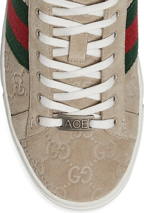 Men's Ace GG Suede Sneakers - Oatmeal - Size 8 - Image 4