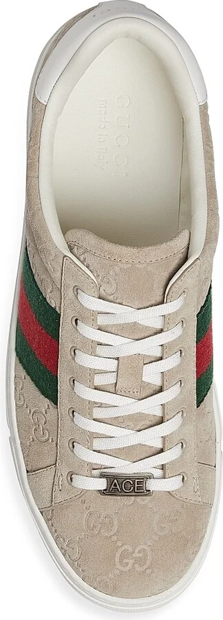 Men's Ace GG Suede Sneakers - Oatmeal - Size 8 - Image 5