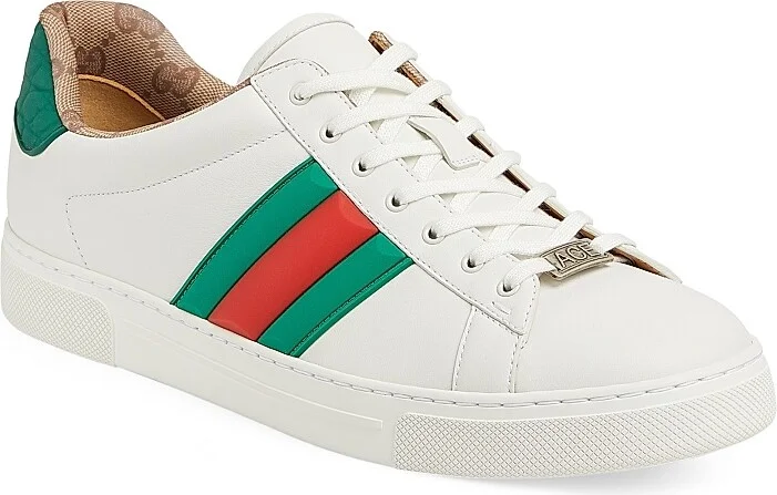 Men's Ace Leather Low-Top Sneakers - White - Size 7 - Image 2