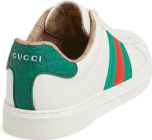 Men's Ace Leather Low-Top Sneakers - White - Size 7 - Image 3