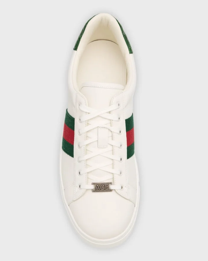 Men's Ace Leather Web Low-Top Sneakers - Image 5