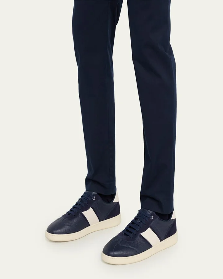 Men's Achille 1 Leather Low-Top Sneakers - Image 2