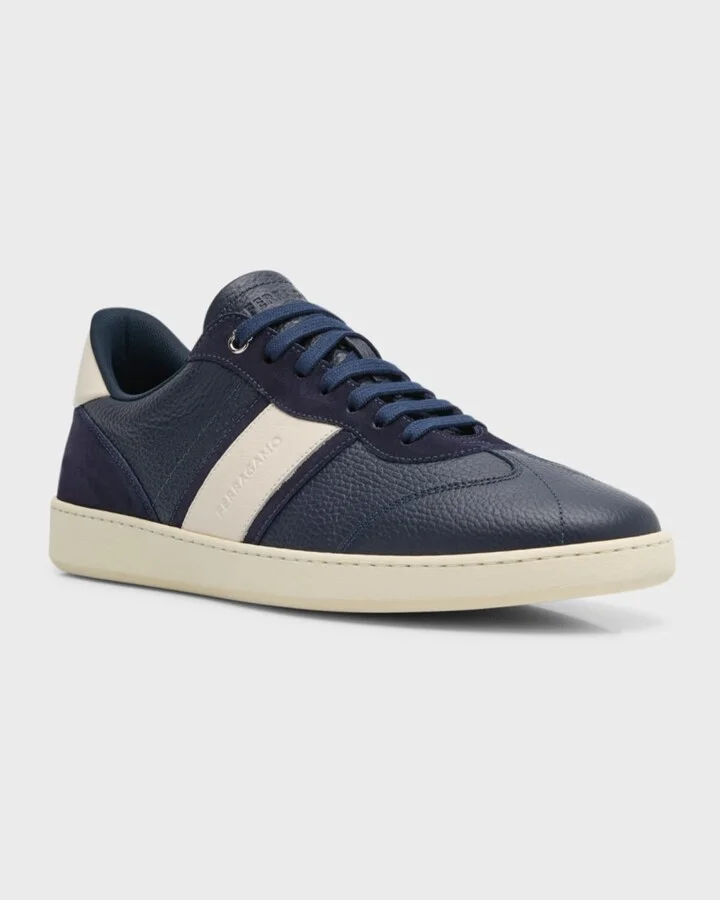Men's Achille 1 Leather Low-Top Sneakers - Image 9