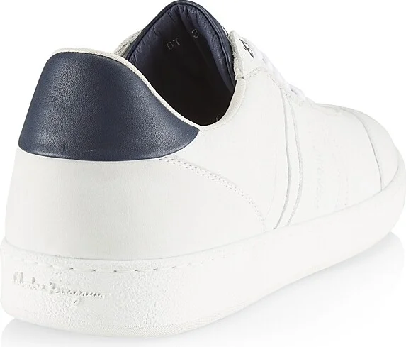 Men's Achille 1 Low-Top Sneakers - Bianco Ottico Blue Marine - Size 9 - Image 3