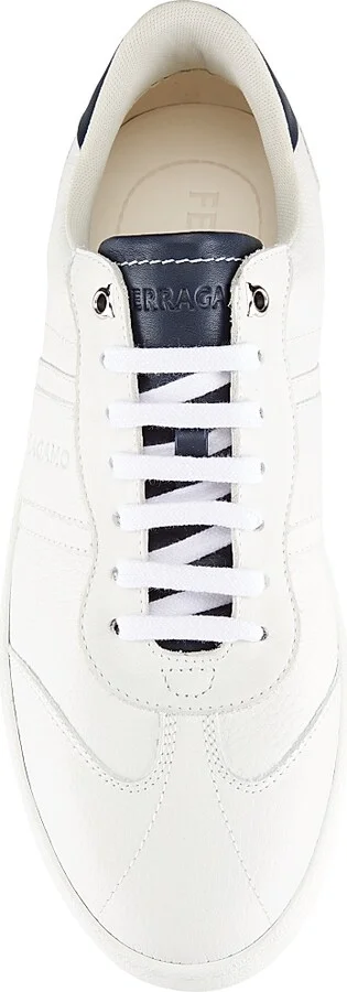 Men's Achille 1 Low-Top Sneakers - Bianco Ottico Blue Marine - Size 9 - Image 5