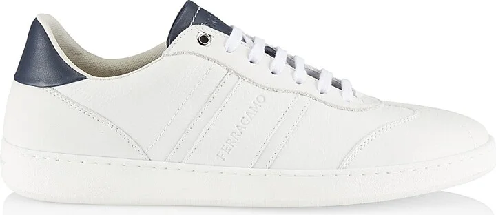 Men's Achille 1 Low-Top Sneakers - Bianco Ottico Blue Marine - Size 9