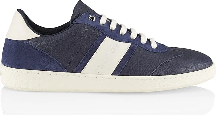 Men's Achille 1 Low-Top Sneakers - Blue Marine Mascarpone - Size 9