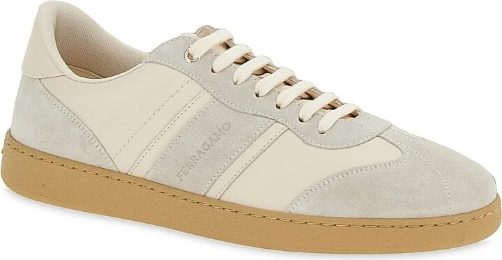 Men's Achille Suede Low-Top Sneakers - Mascarpone Bone - Size 9 - Image 2