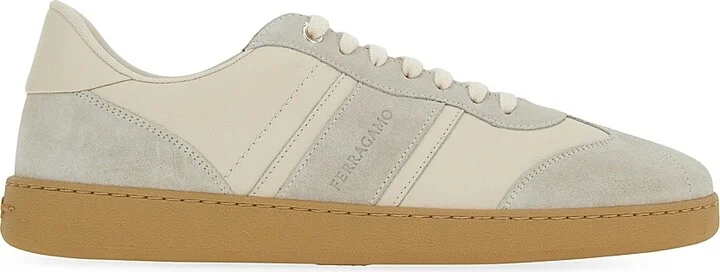 Men's Achille Suede Low-Top Sneakers - Mascarpone Bone - Size 9