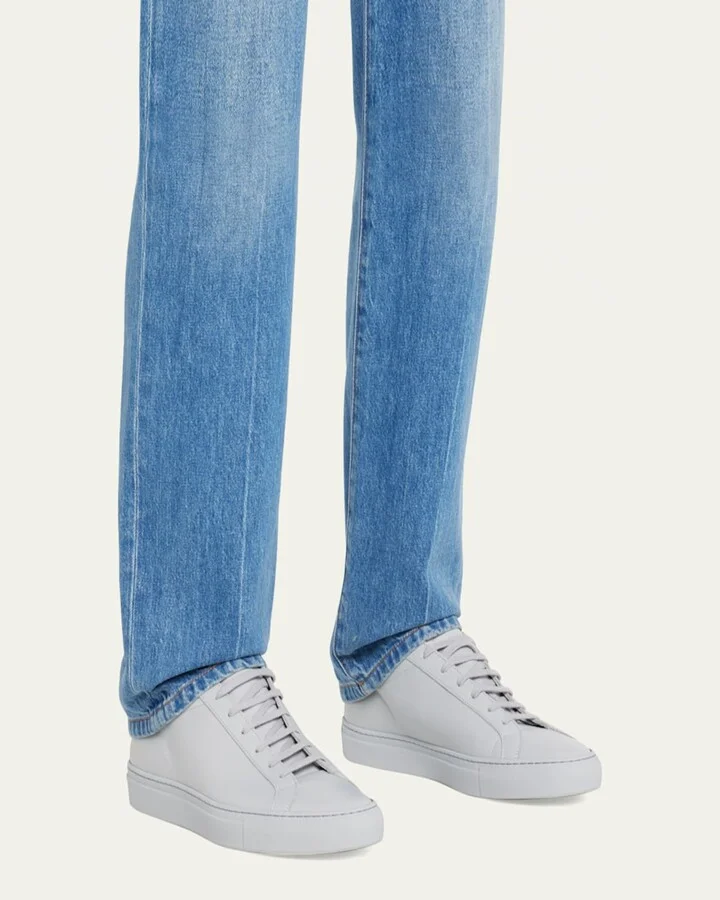 Men's Achilles Leather Low-Top Sneakers - Image 6