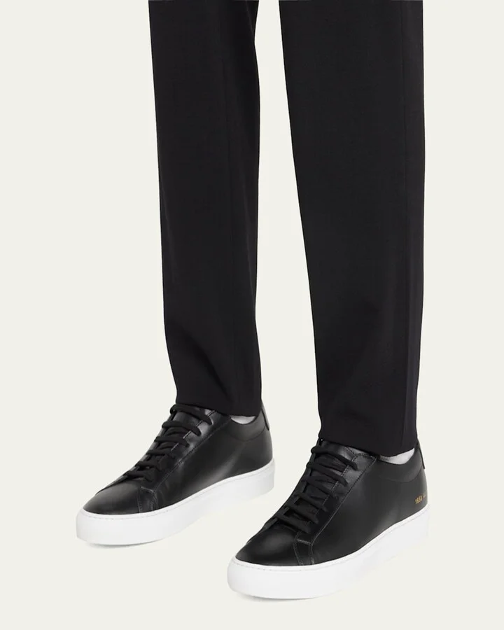 Men's Achilles Leather Low-Top Sneakers - Image 4