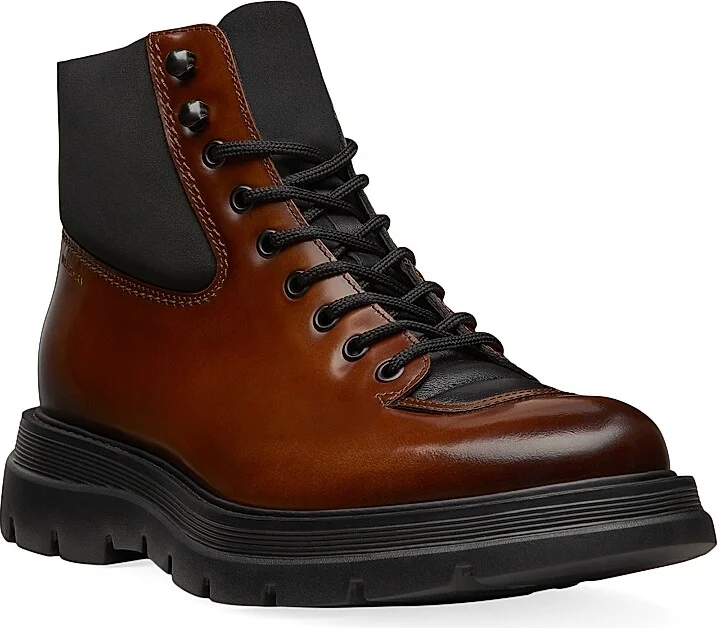 Men's Adam Leather Stretch Boots - Tan Black - Size 11 - Image 2