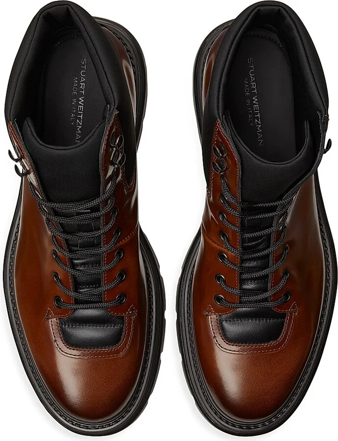 Men's Adam Leather Stretch Boots - Tan Black - Size 11 - Image 4