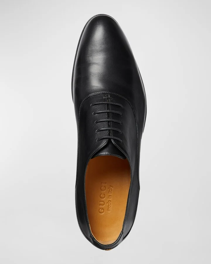 Men's Adel Double G Leather Oxfords - Image 3