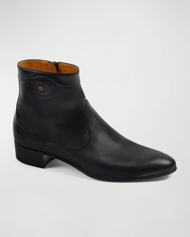 Men's Adel GG Leather Ankle Boots - Image 2
