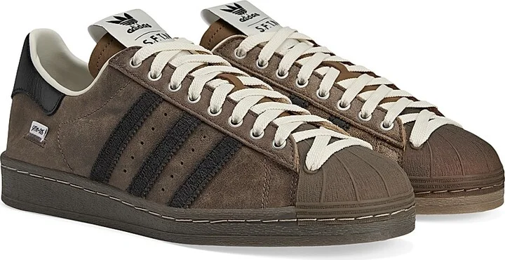 Men's adidas x Song For The Mute Superstar 82 STFM Sneakers - Supplier Black White - Size 6 - Image 2