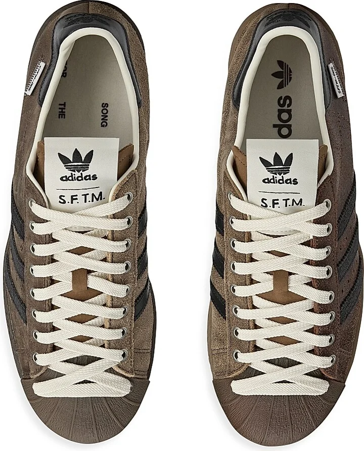 Men's adidas x Song For The Mute Superstar 82 STFM Sneakers - Supplier Black White - Size 6 - Image 4