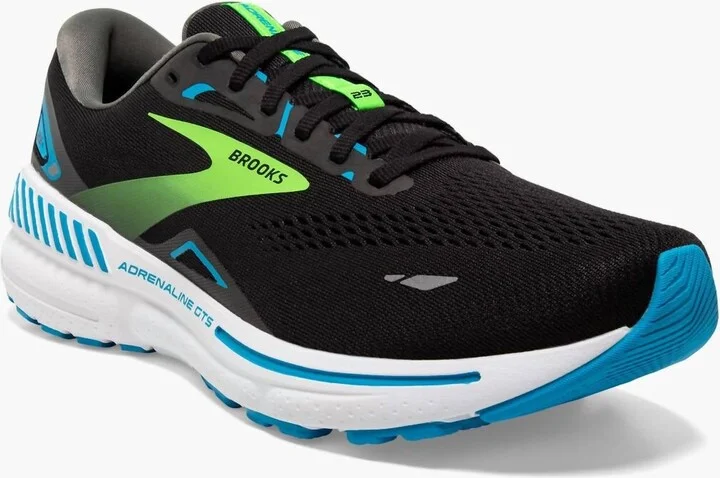 Men's Adrenaline Gts 23 Shoes In Black/hawaiian Ocean/green