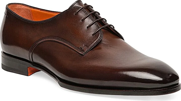 Men's Adrian Leather Dress Shoes - Dark Brown - Size 7 - Image 2