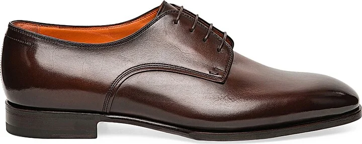 Men's Adrian Leather Dress Shoes - Dark Brown - Size 7