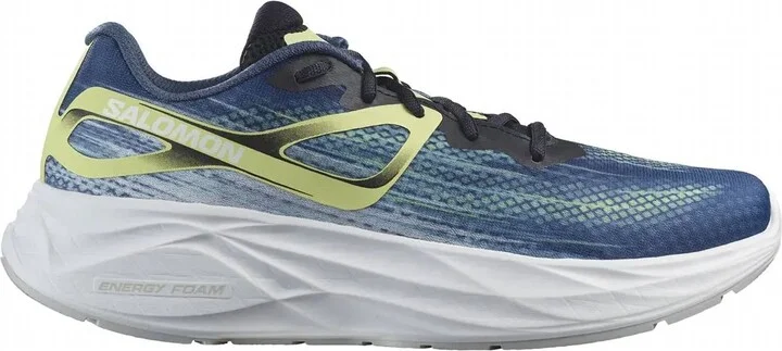 Men's Aero Glide Running Shoes In Blue Ashes/dark Sapphire/sunny Lime