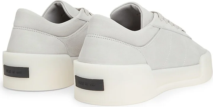 Men's Aerobic Low-Top Suede Sneakers - Light Grey Off White - Size 7 - Image 3
