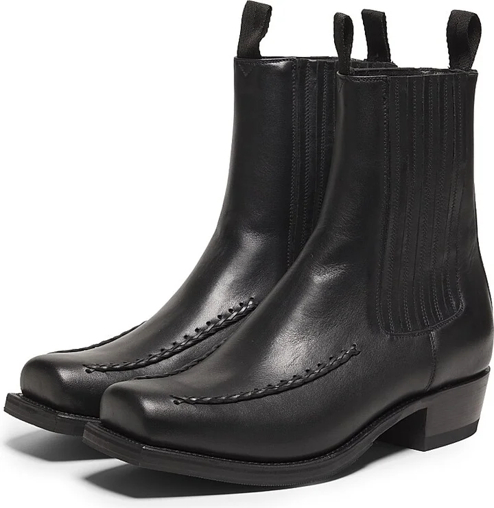 Men's Agulla Leather Chelsea Boots - Black - Size 7 - Image 2