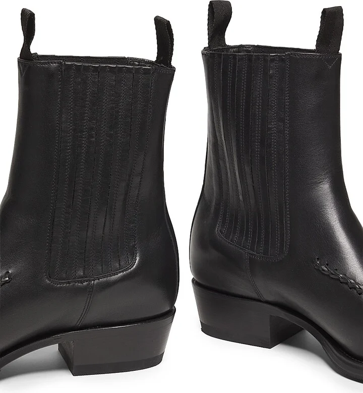 Men's Agulla Leather Chelsea Boots - Black - Size 7 - Image 5