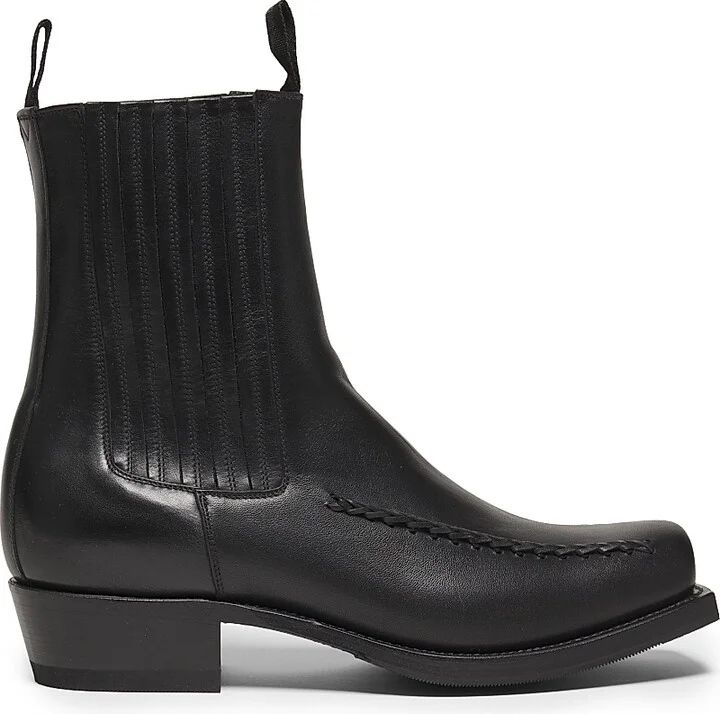 Men's Agulla Leather Chelsea Boots - Black - Size 7
