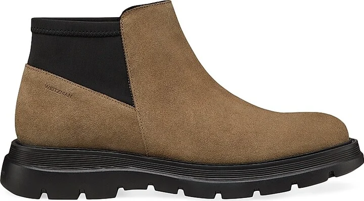 Men's Aiden Suede Stretch Boots - Taupe Black - Size 10