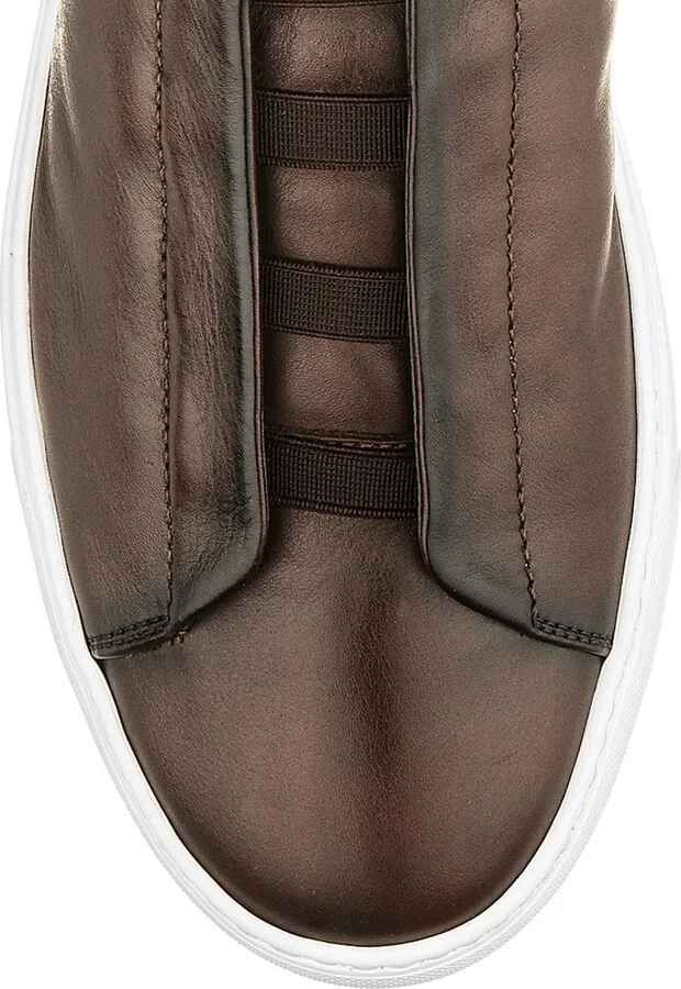 Men's Ainsworth Leather Low-Top Sneakers - Nappa Moro - Size 9.5 - Image 3